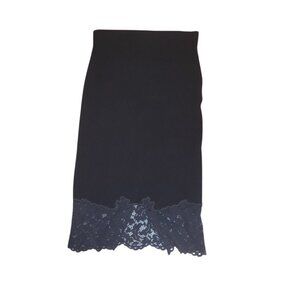 EXPRESS Black Pencil Skirt with Lace Detail. Size M.